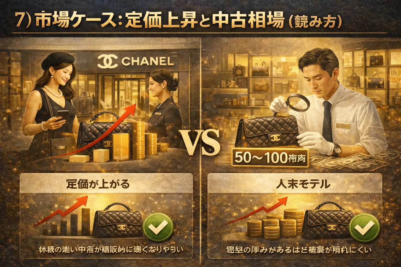 市場ケース：定価上昇と中古相場（読み方）.webp