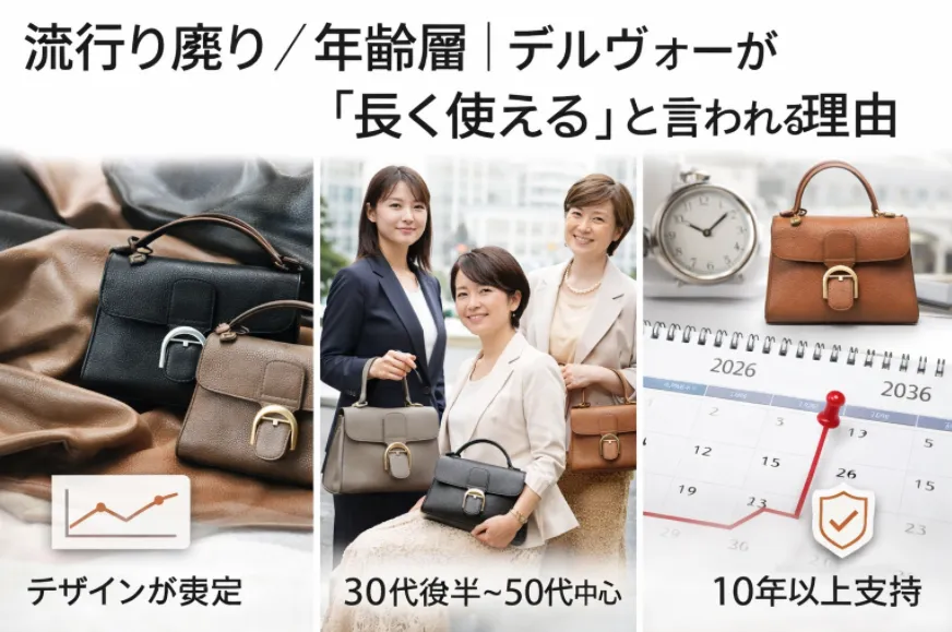 9. 流行り廃り／年齢層｜デルヴォーが「長く使える」と言われる理由.webp