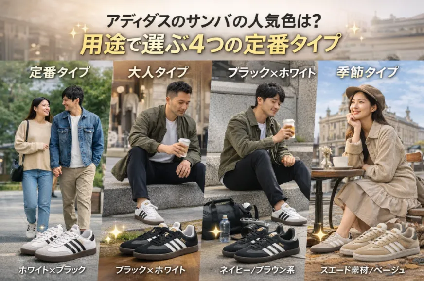 7. アディダスのサンバの人気色は？用途で選ぶ4つの定番タイプ.webp
