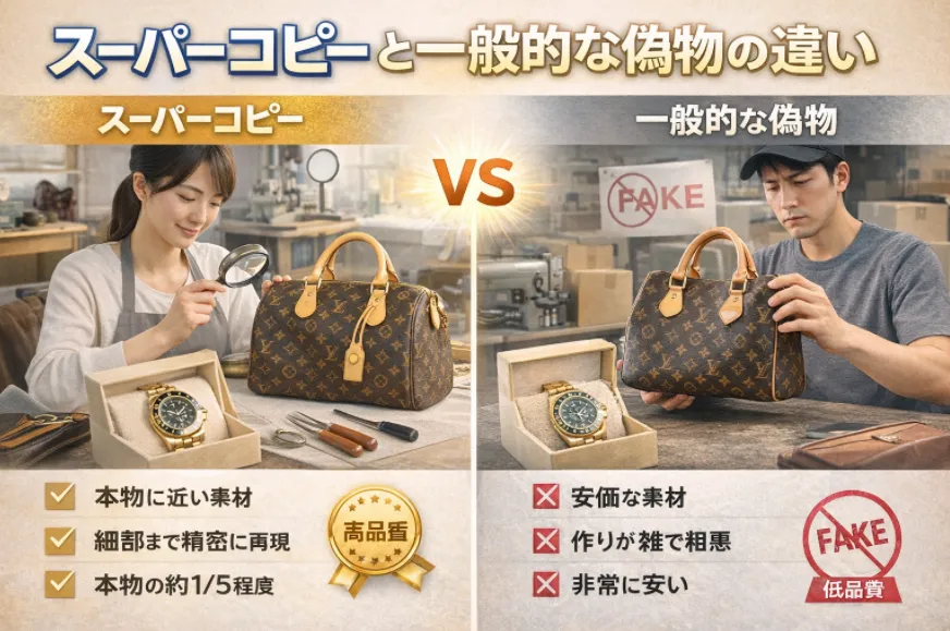 5. スーパーコピーと一般的な偽物の違い.webp