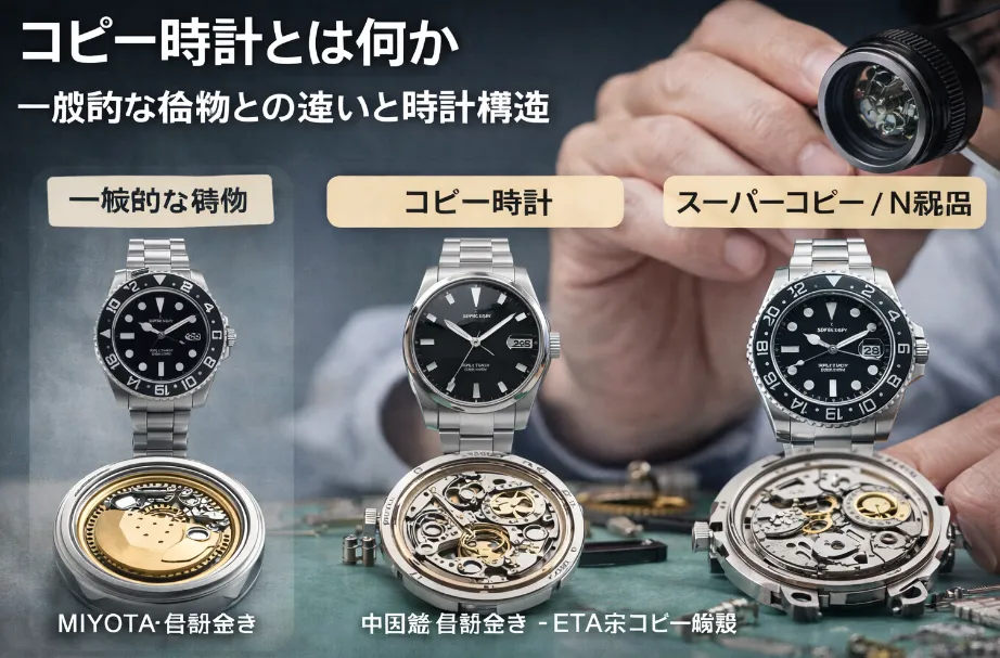 2. コピー時計とは何か｜一般的な偽物との違いと時計構造.webp