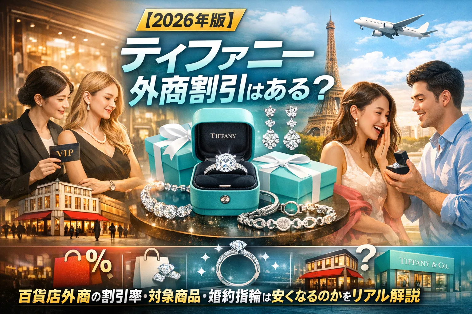 【2026年最新】ティファニー 外商割引はある？ 百貨店外商の割引率・対象商品・ 婚約指輪は安くなるのかをリアル解説