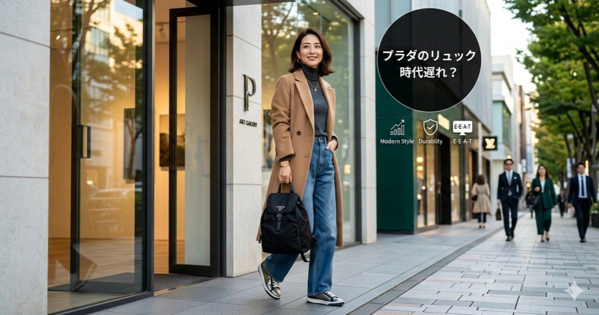 【2026年最新】プラダのリュックは時代遅れ？50代でも大丈夫？愛用芸能人や現代コーデを徹底解説