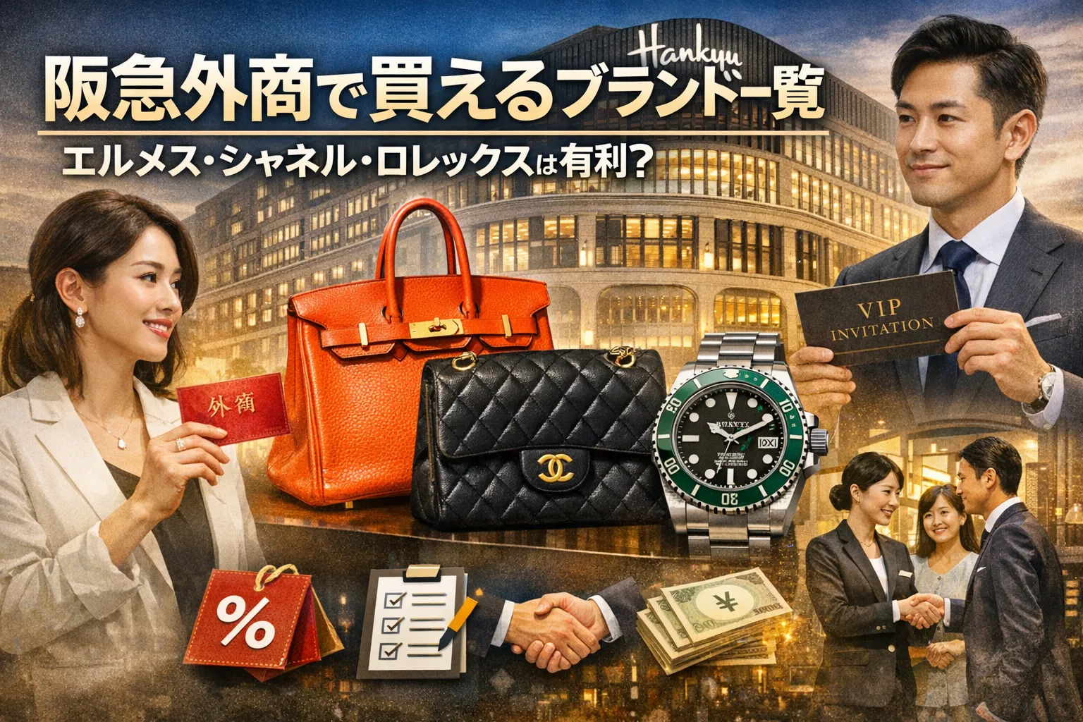 阪急外商で買えるブランド一覧｜エルメス・シャネル・ロレックスは有利？割引の有無・外商条件・本当に得する人まで徹底解説