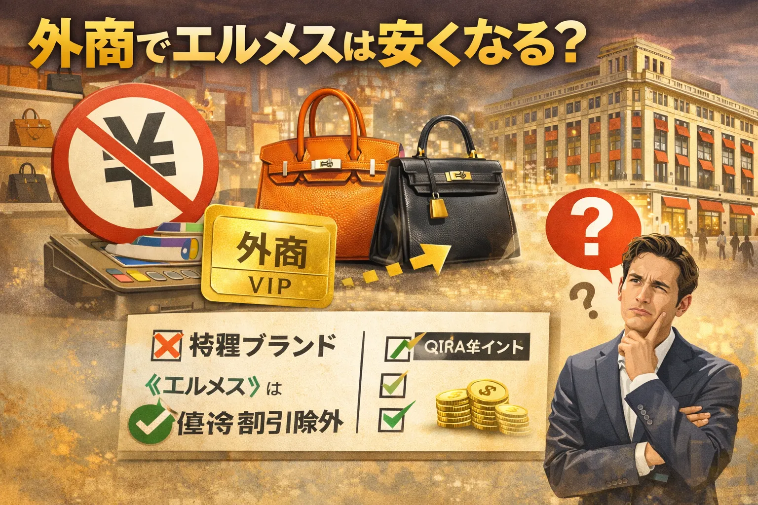 外商でエルメスは安くなる？割引の真実.webp