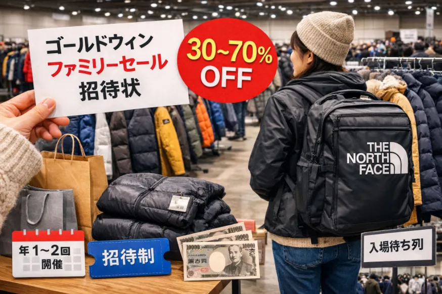 ゴールドウィン ファミリーセール招待状の入手方法｜招待状なしで入れる？開催時期・割引率・参加前に知るべきこと