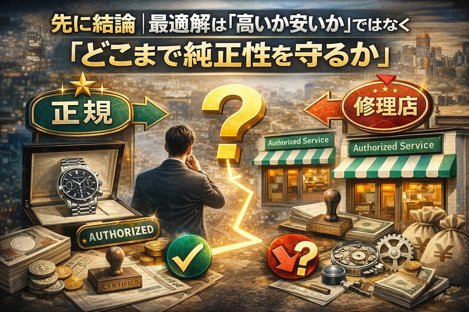 1. 先に結論｜最適解は「高いか安いか」ではなく「どこまで純正性を守るか」.webp