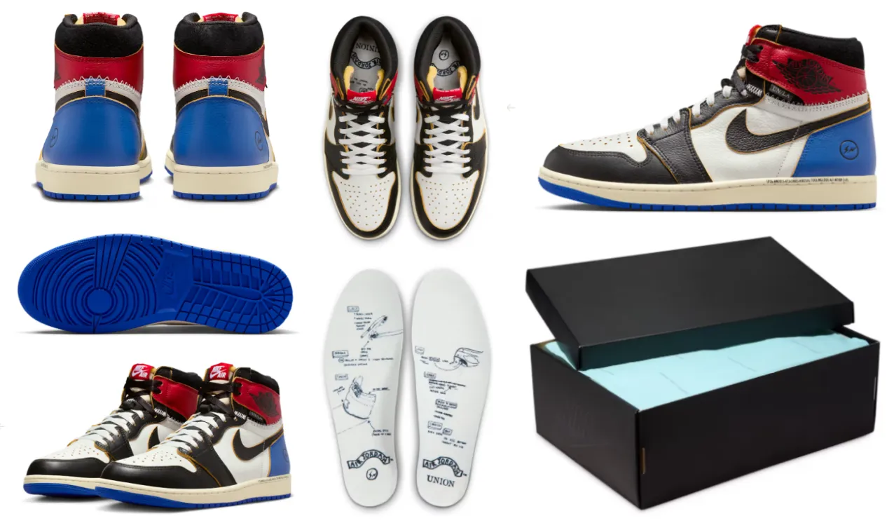 1.藤原ヒロシ × Fragment × UNION Air Jordan 1 High “Black and Varsity Red”.webp