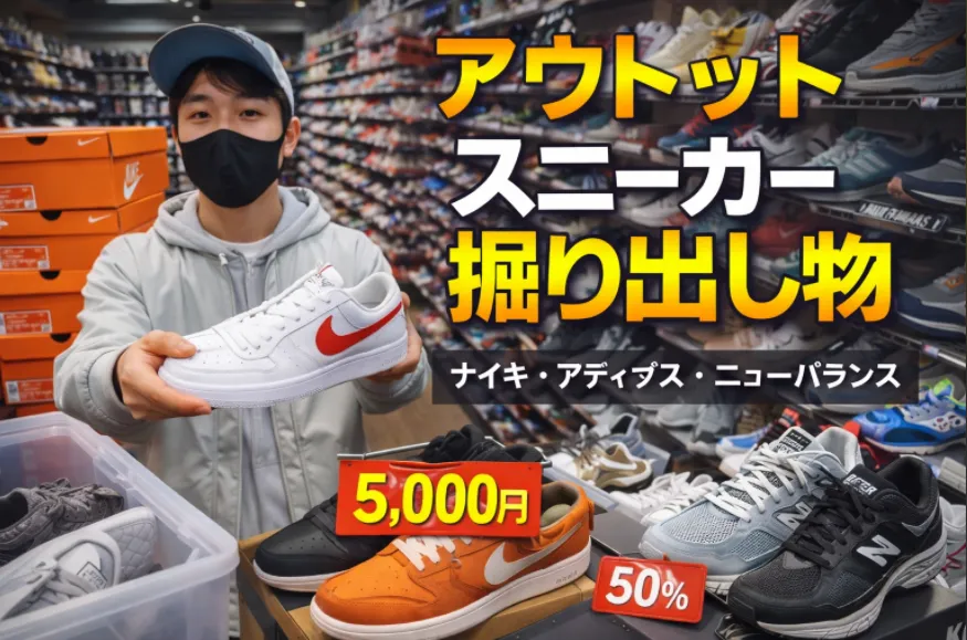アウトレットでスニーカーの掘り出し物を見つける完全ガイド｜安くて良い一足に出会うコツと2026年最新動向