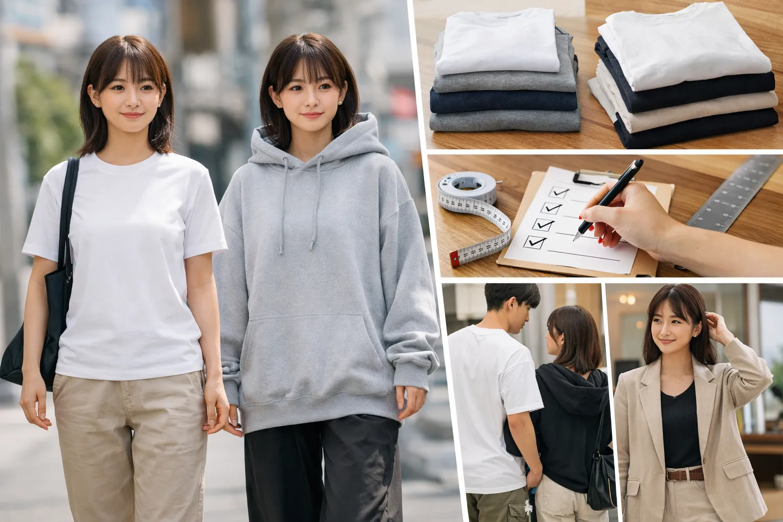 身長160cmだとMサイズかLサイズか？｜体型別の正解・Tシャツ/パーカー/パンツ別サイズ感・失敗しない選び方とダサく見えない基準まで完全解説