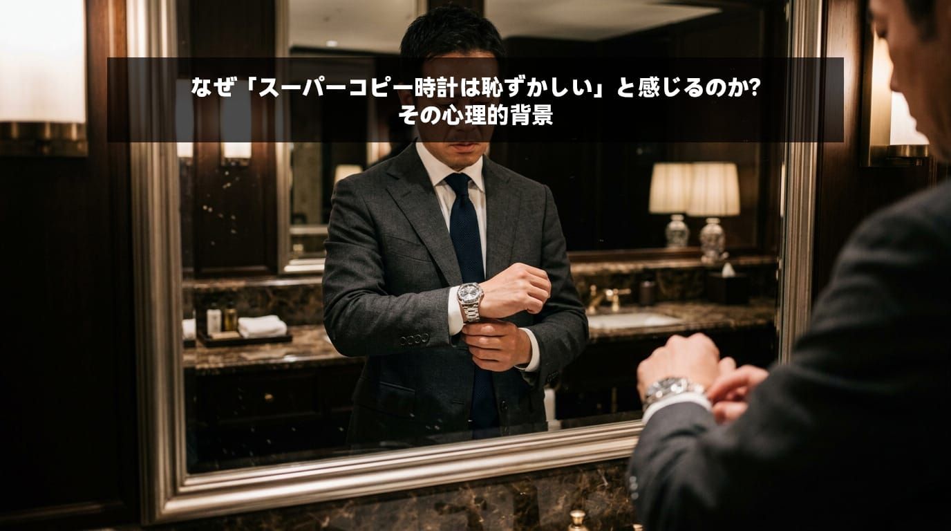 スーパーコピー時計がバレるか不安になり鏡で手元を確認する日本人男性の心理