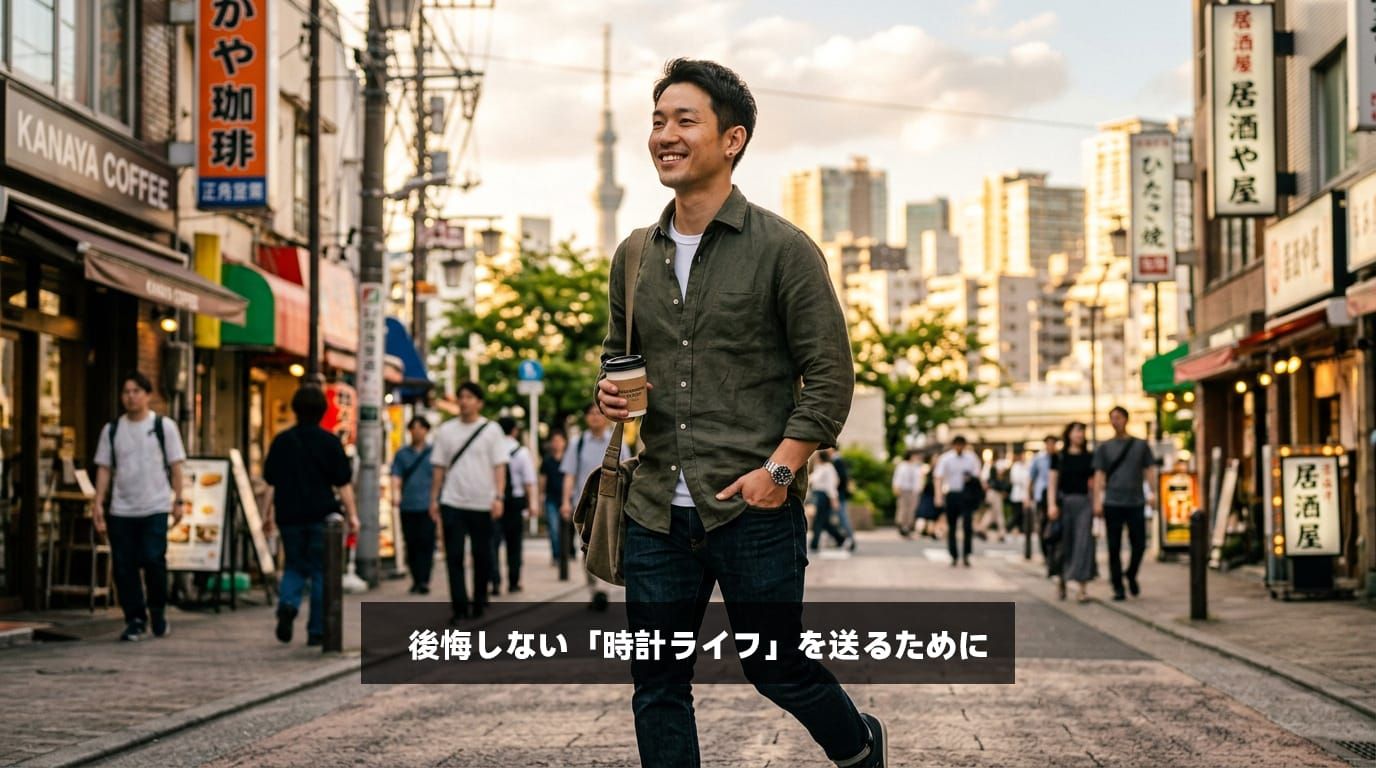納得のいく時計を選び自信を持って東京の街を歩く日本人の手元