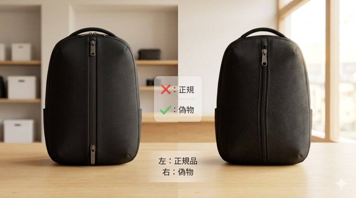 【注意喚起】ナイル（Nile）の偽物を見分けるチェックポイント。正規品とコピー品のファスナー・生地比較.jpg