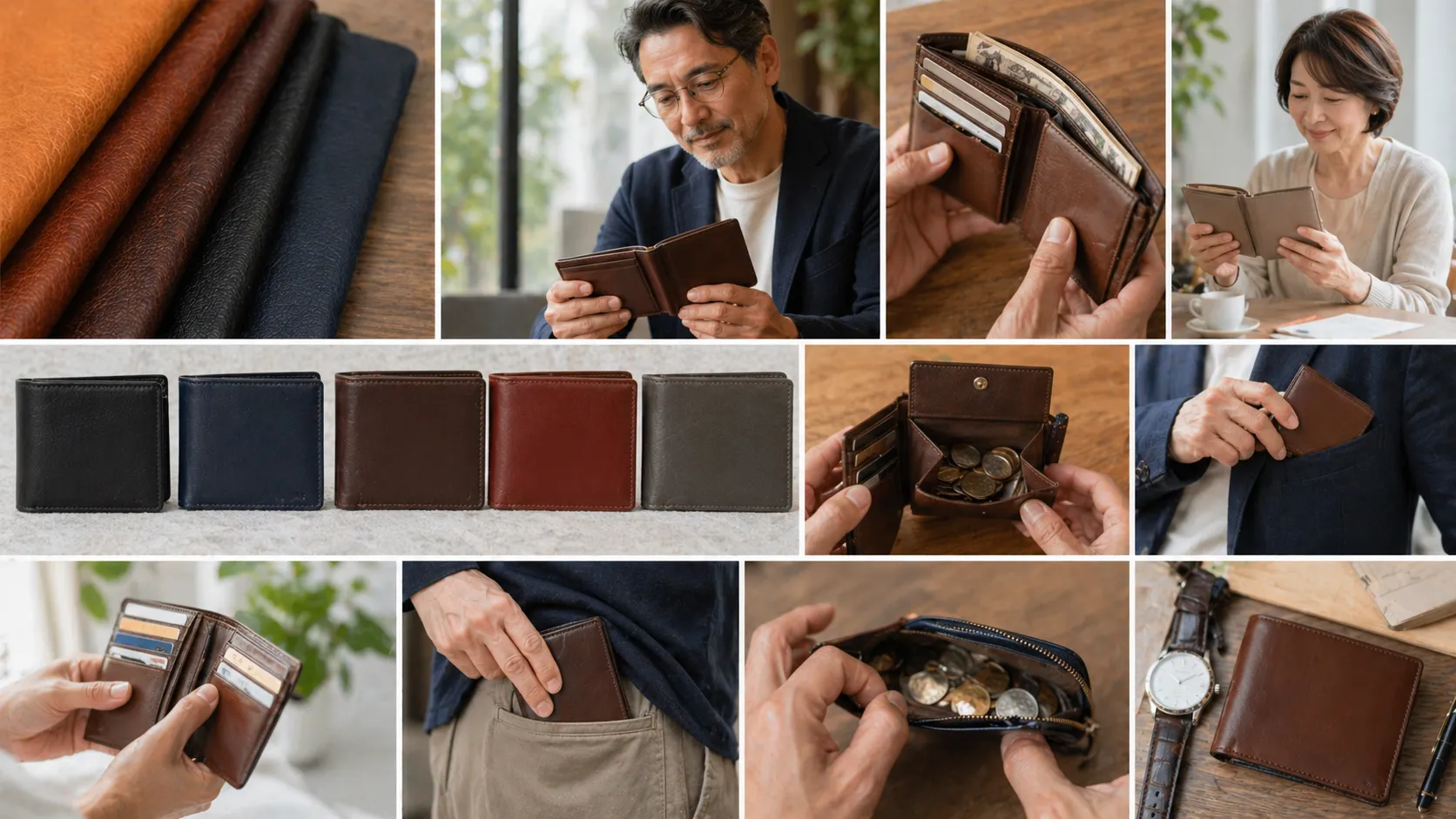 2. 50代向け二つ折り財布の選び方完全ガイド（素材・サイズ・色・機能性）.webp