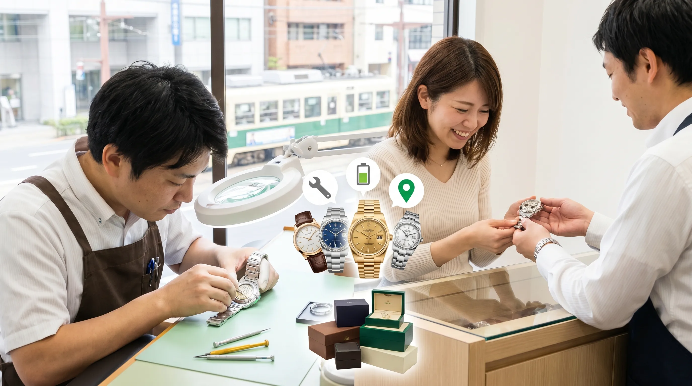 福岡で時計の電池交換を考えている方必見！サービスと料金、店舗選びのポイント