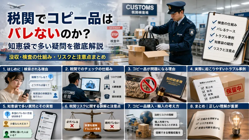 税関でコピー品はバレないのか？知恵袋で多い疑問を徹底解説｜没収・検査の仕組み・リスクと注意点まとめ