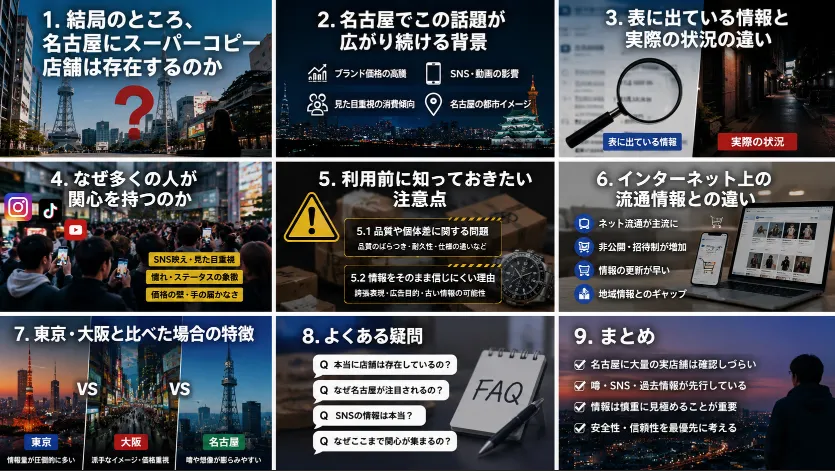 【2026年最新】名古屋にスーパーコピー店舗は存在する？噂・実態・ネット情報の広がり方を徹底整理.webp
