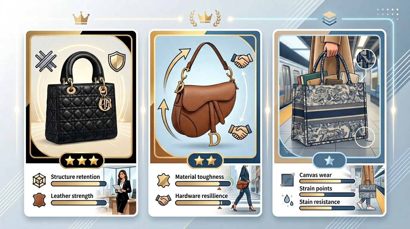 ④ モデル別｜長持ちランキング（Book Tote Lady Dior Saddle）.webp