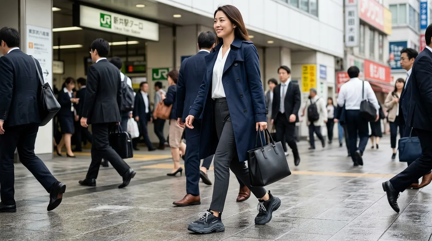 バレンシアガ スニーカー 通勤は本当にOK？浮く・ダサいを回避する選び方｜おすすめモデル比較・NG例・コーデ・他ブランドとの違いまで徹底解説