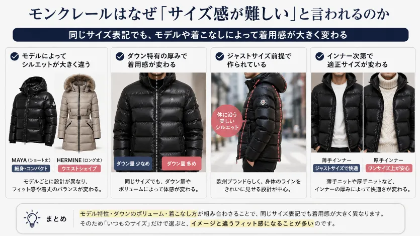 モンクレールはなぜ「サイズ感が難しい」と言われるのか.webp