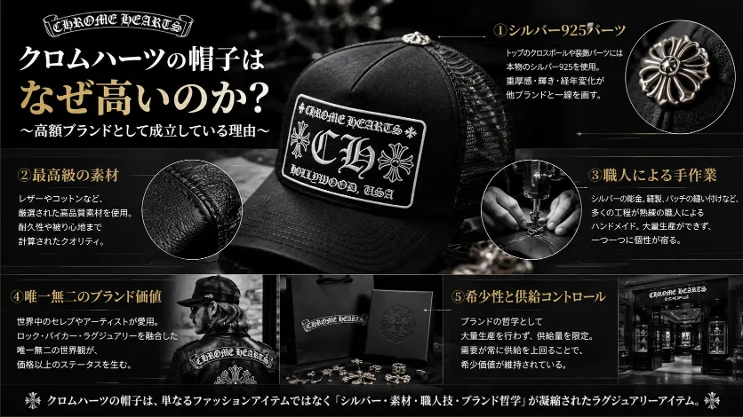 クロムハーツの帽子はなぜ高額ブランドとして成立しているのか？.webp