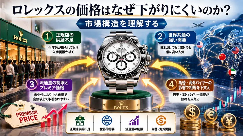 2. ロレックスの価格はなぜ下がりにくいのか？市場構造を理解する.webp