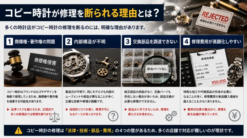 2. コピー時計が修理を断られる理由とは？.webp