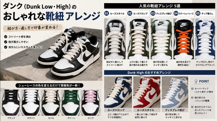 6.ダンク（Dunk Low・High）のおしゃれな靴紐アレンジ.webp