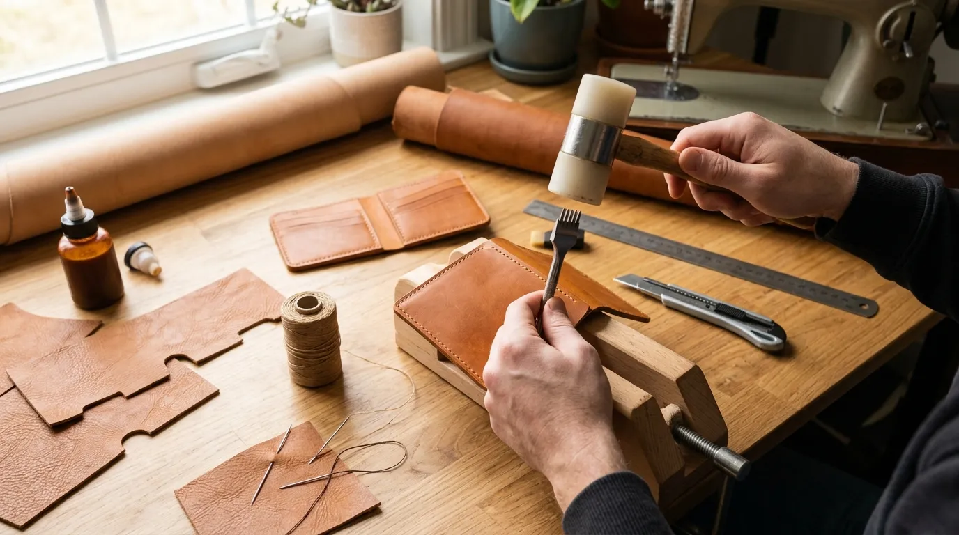 皮革で作る 二つ折り財布 作り方｜初心者でも完成できるステップバイステップガイド