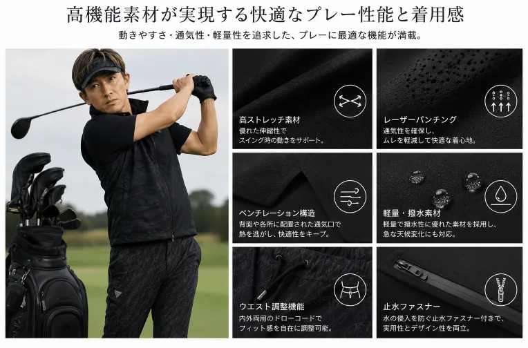 11. 高機能素材が実現する快適なプレー性能と着用感.webp