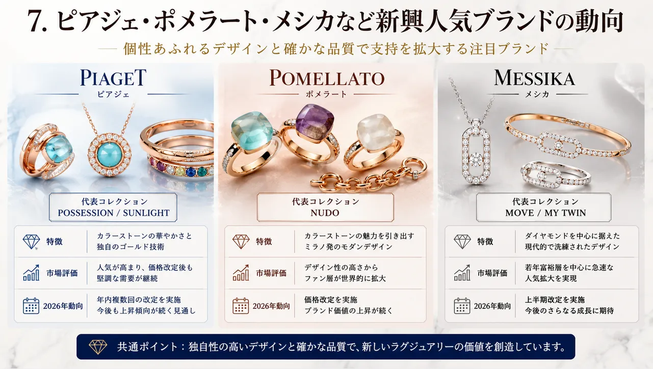 7. ピアジェ・ポメラート・メシカなど新興人気ブランドの動向.webp