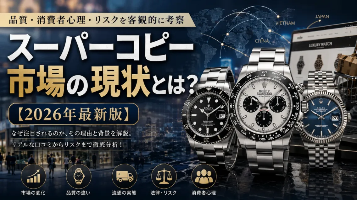 スーパーコピー市場の現状とは？品質・消費者心理・リスクを客観的に考察【2026年最新版】
