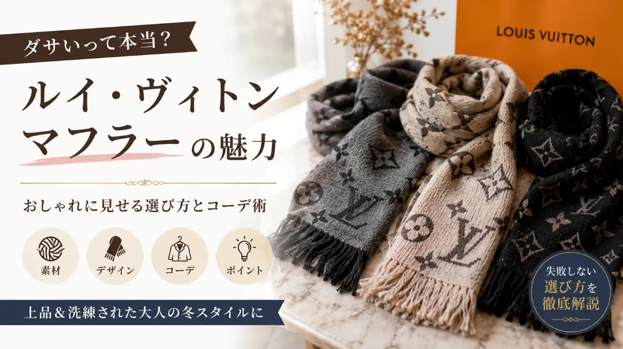 ルイ・ヴィトンのマフラーはダサい？そう言われる理由と今のおしゃれな取り入れ方を徹底解説