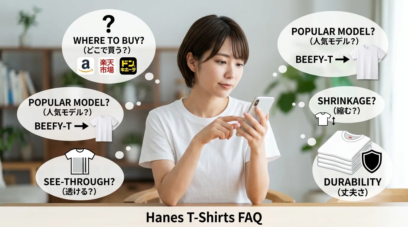 ⑦ ヘインズTシャツに関するよくある質問Q&A.webp