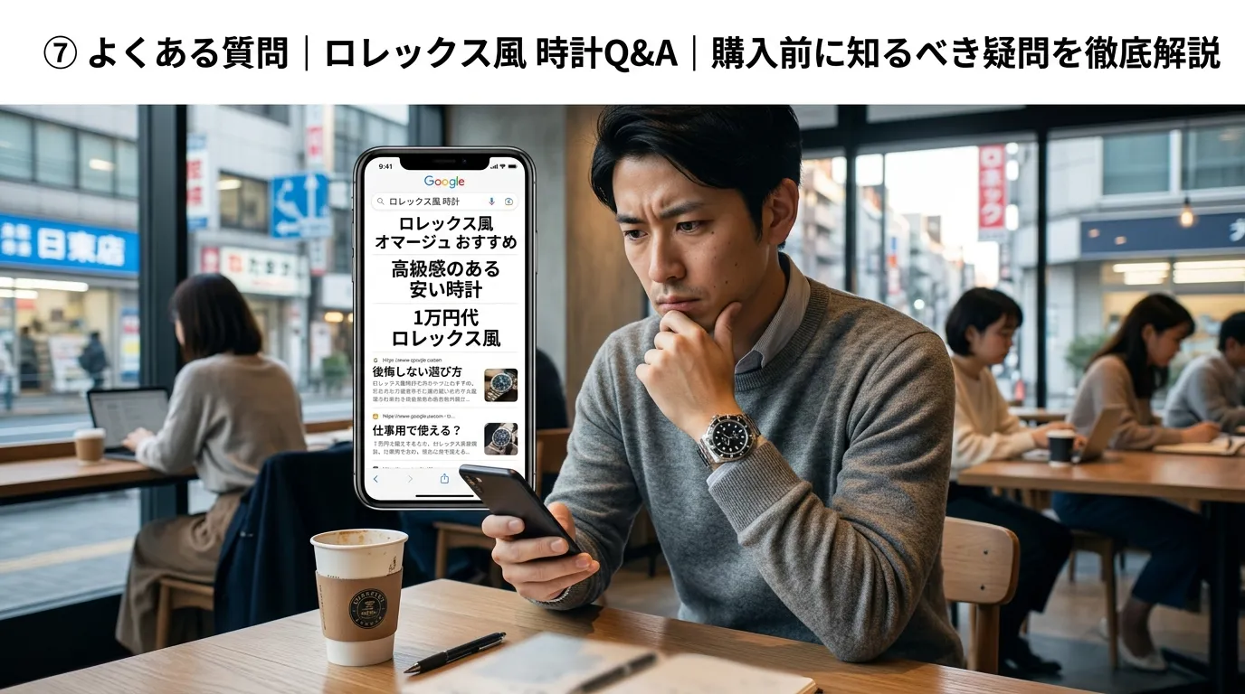 ⑦ よくある質問｜ロレックス風時計Q&A.webp