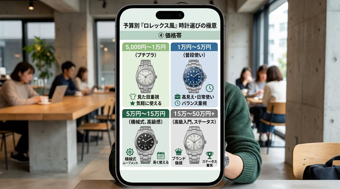 ④ 価格別｜ロレックスに似た高級感のある時計選び.webp