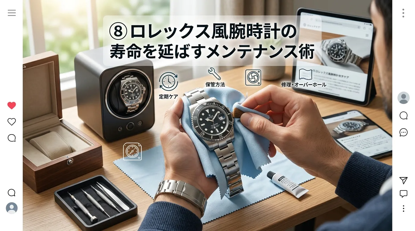 ⑧ ロレックス風時計を長く愛用するためのメンテナンス方法.webp