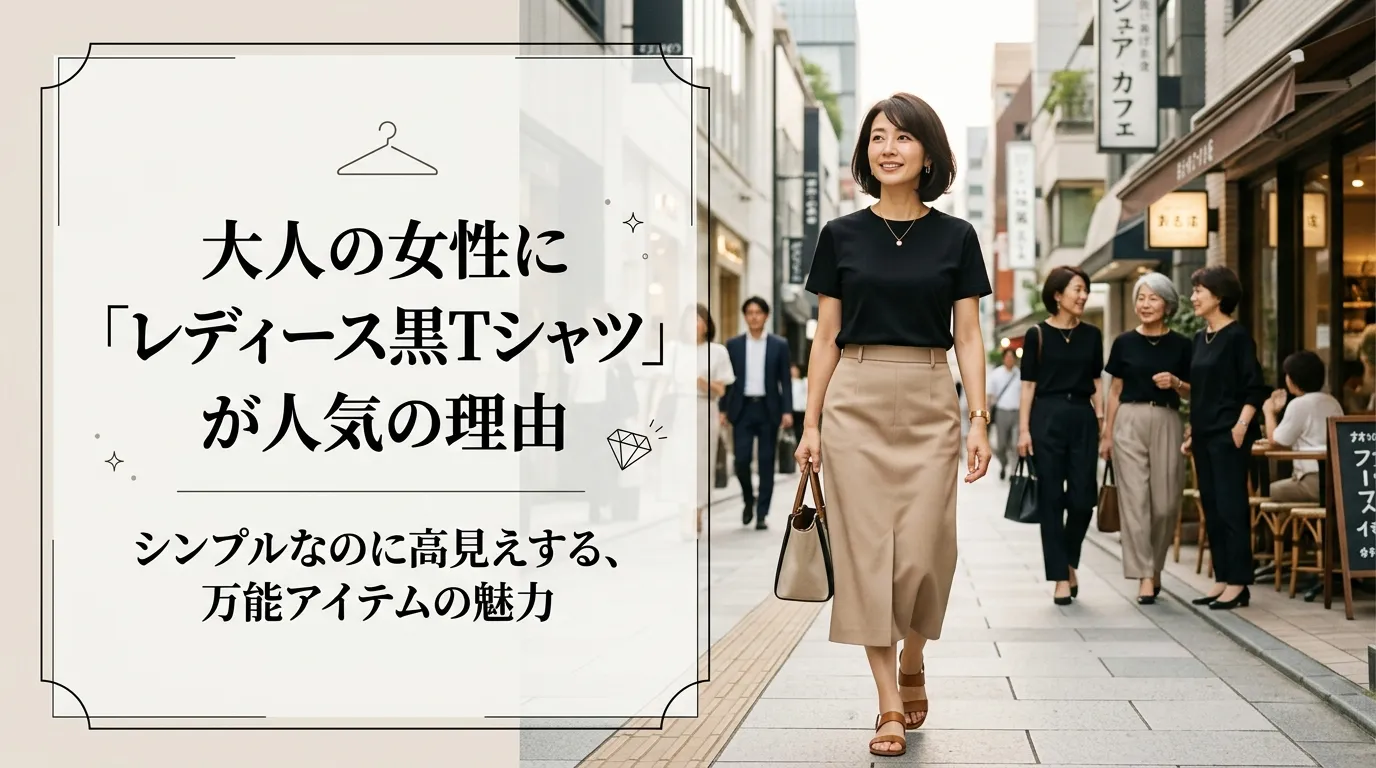 ① レディース黒Tシャツが大人女性に人気の理由.webp