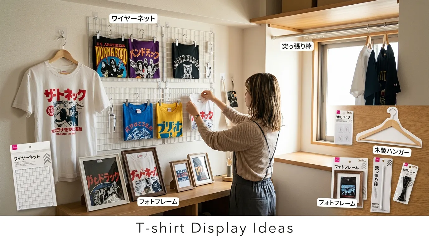 ② 100均で揃う！Tシャツを飾るおすすめアイテム一覧.webp