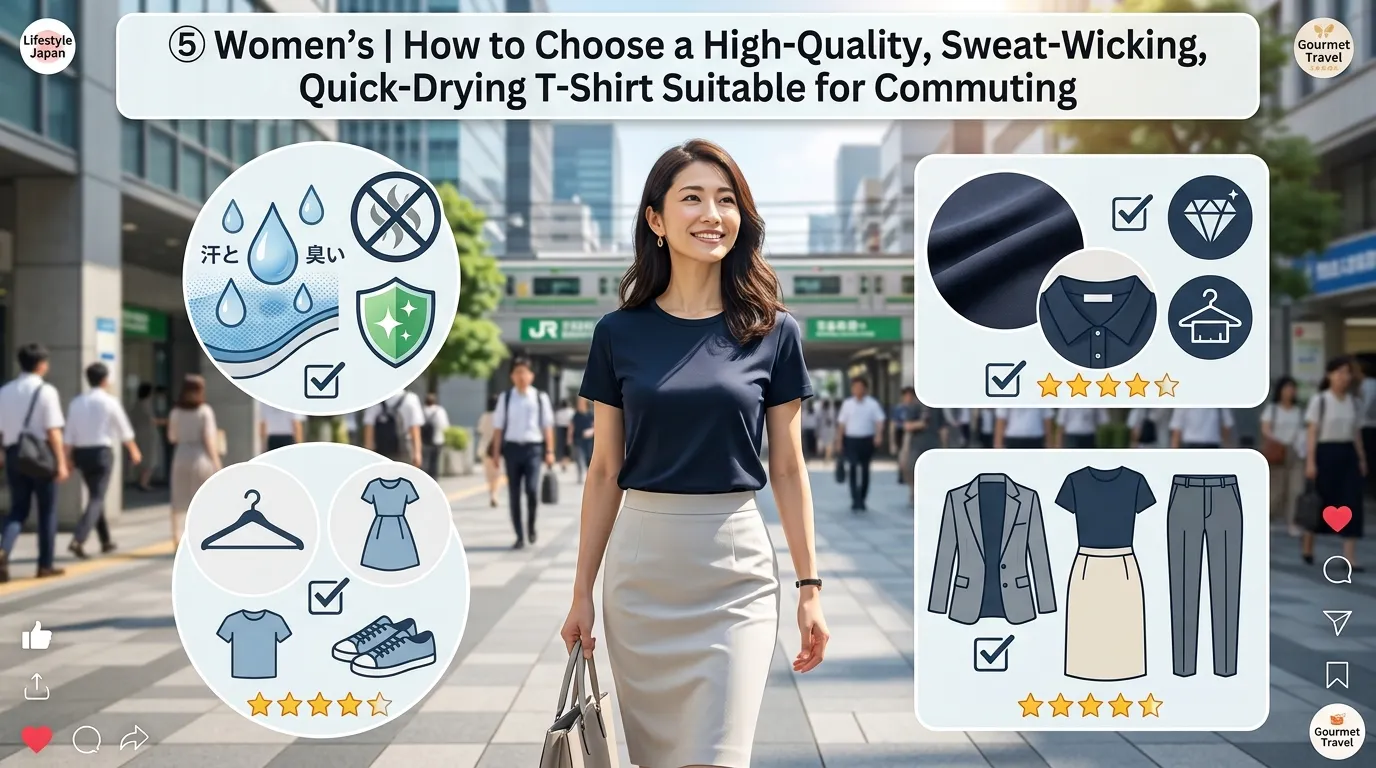 ⑤ レディース向け｜通勤にも使える高見え吸汗速乾Tシャツ.webp