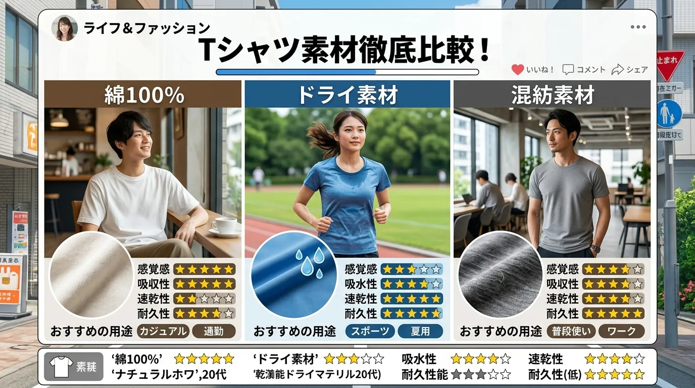 ⑥ 綿100％・ドライ・混紡素材の特徴とおすすめ用途.webp