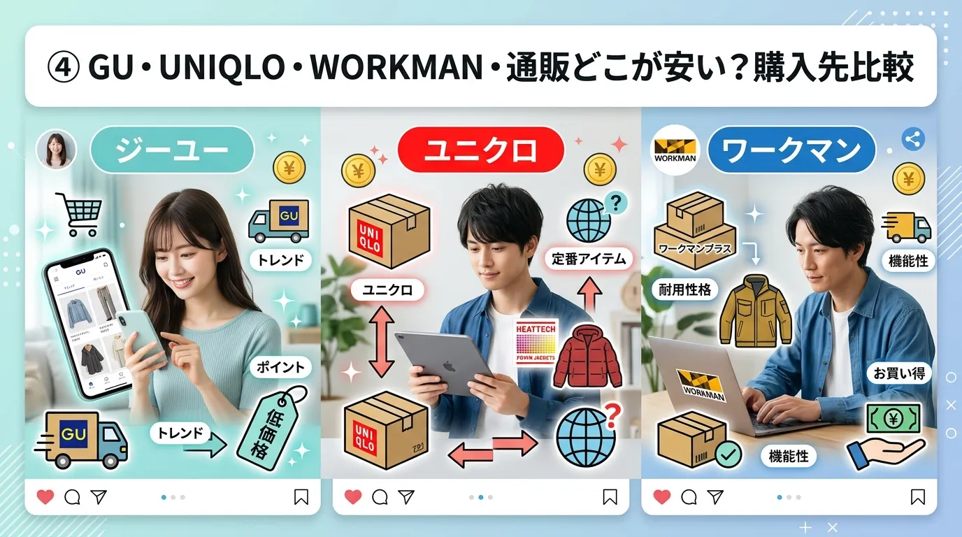 ④ GU・ユニクロ・ワークマン・通販はどこが一番安い？購入先を比較.webp
