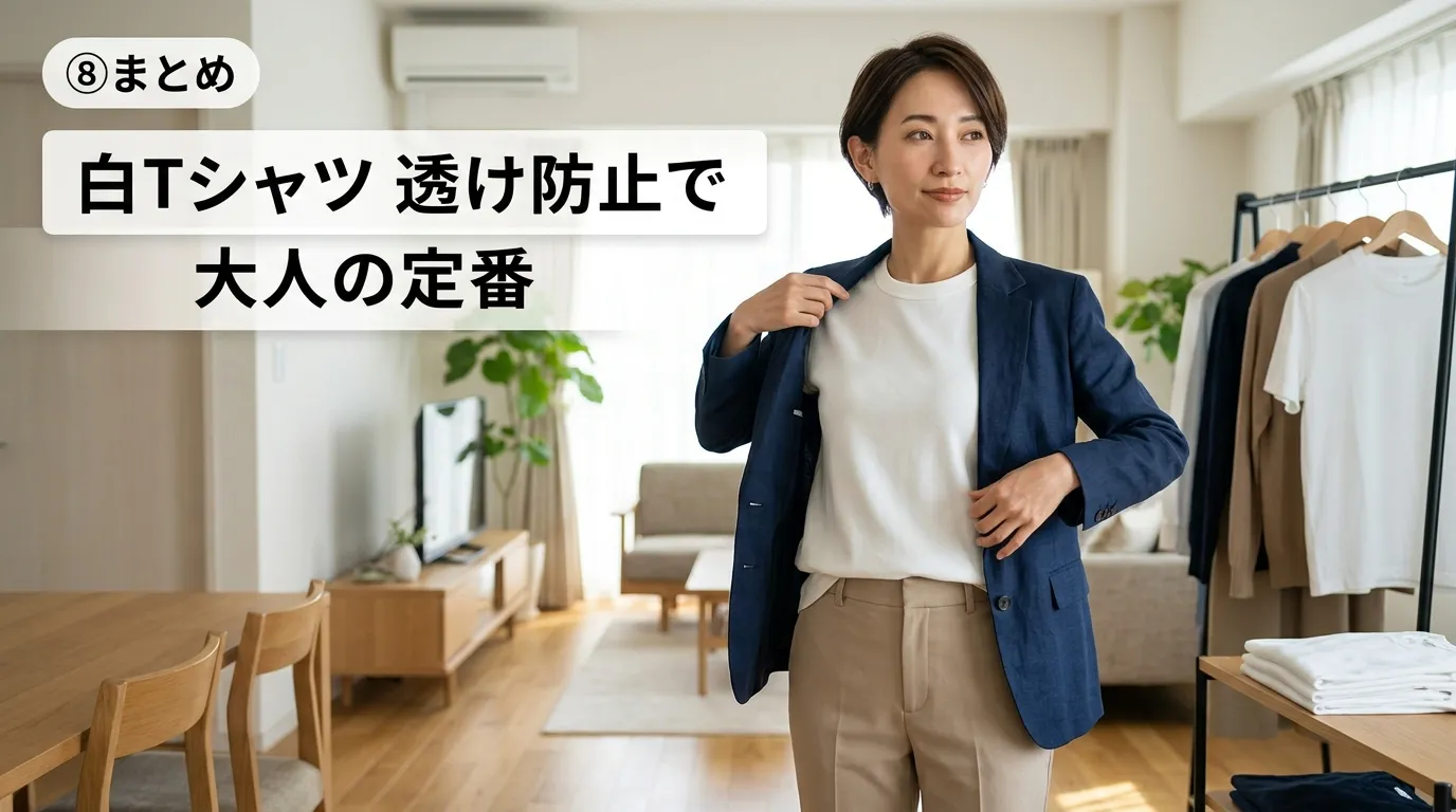 ⑧ まとめ｜白Tシャツは透け感を防げば大人の定番アイテムになる.webp