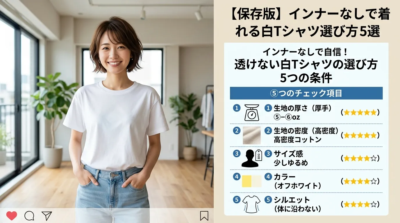 ⑤ インナーなしでも安心できる白Tシャツの選び方.webp