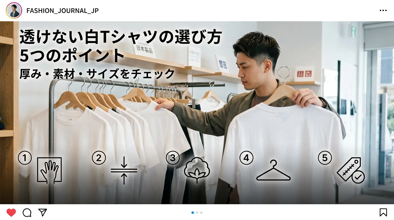 ② 透けない白Tシャツを選ぶ5つのポイント｜厚さ・素材・サイズを確認.webp