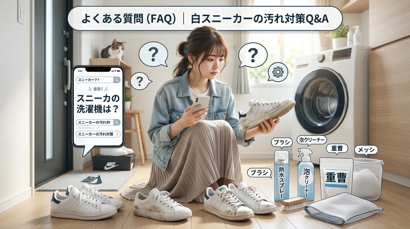 ⑨ よくある質問（FAQ）｜白スニーカーの汚れ対策Q&A.webp