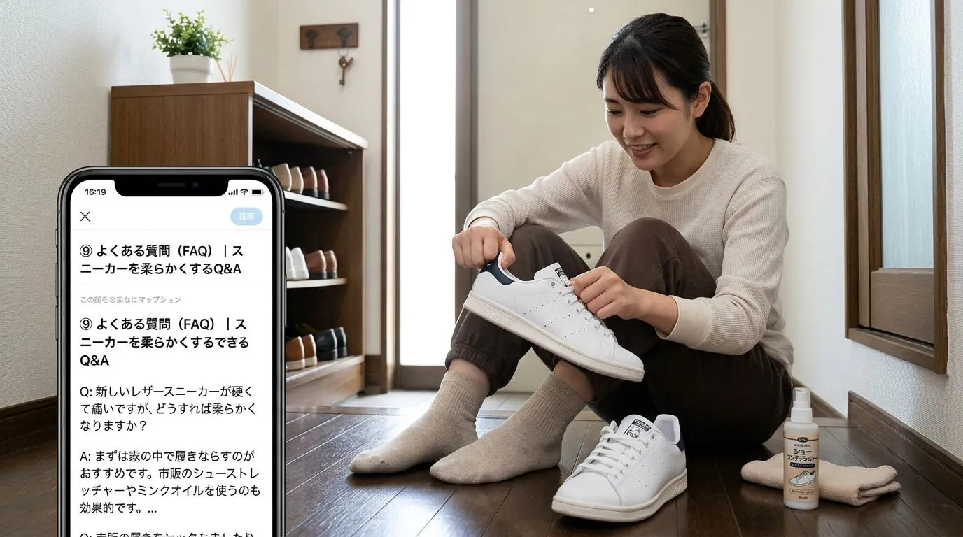 ⑨ よくある質問（FAQ）｜スニーカーを柔らかくするQ&A.webp