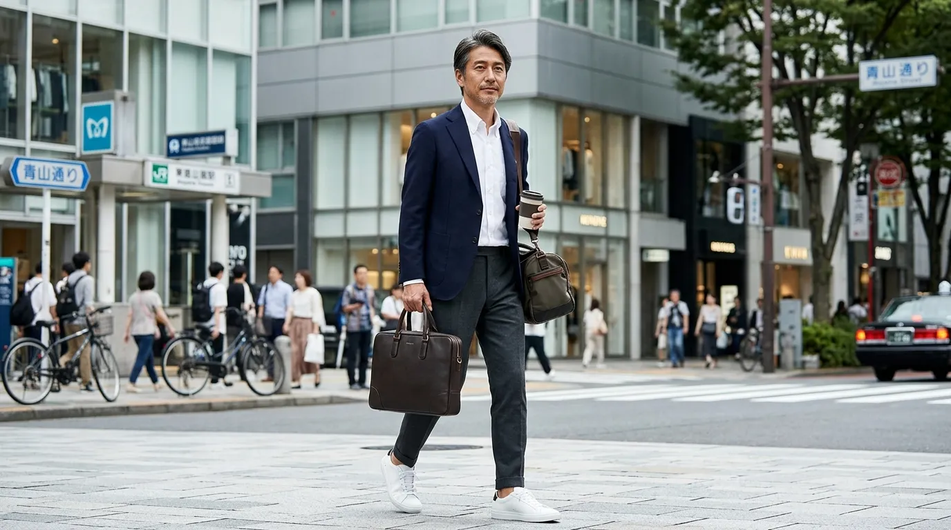 ⑥ シーン別｜通勤・休日・旅行で失敗しないスニーカーコーデ.webp