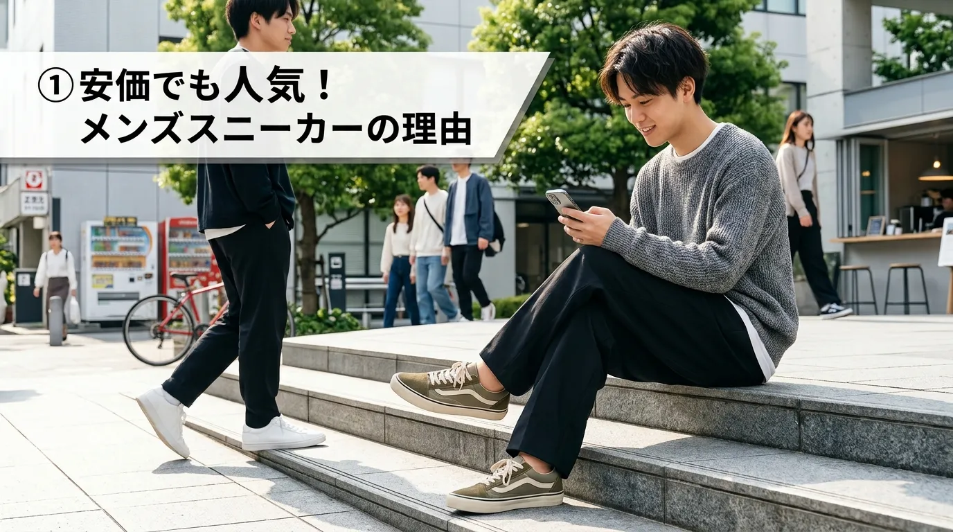 メンズスニーカーが安くても人気を集める理由.webp