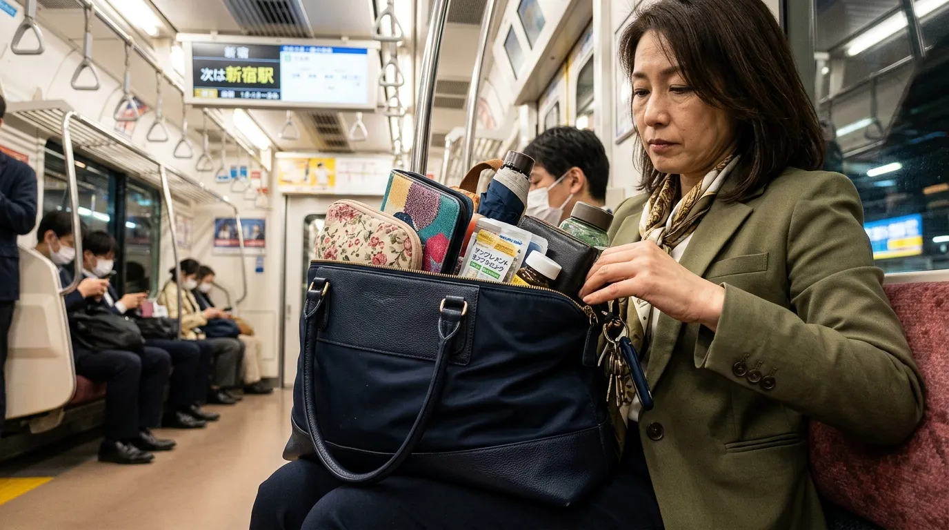 ① 40代女性の通勤バッグはなぜ荷物が多くなる？毎日の持ち物を整理してみよう.webp